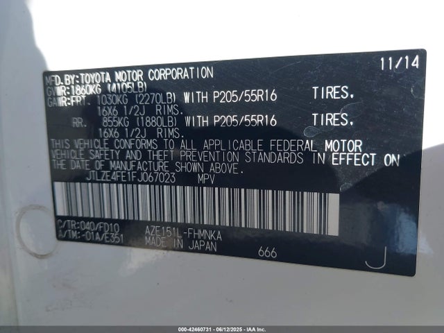 Scion 2az-fe 2015 JTLZE4FE1FJ067023 Image 9