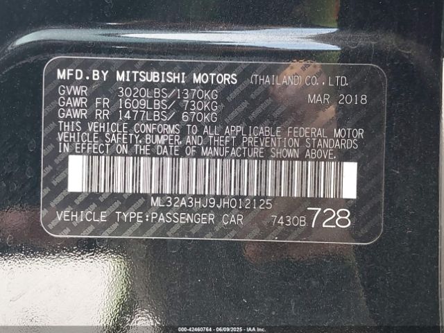 2018 MITSUBISHI MIRAGE ML32A3HJ9JH012125 Photo 8