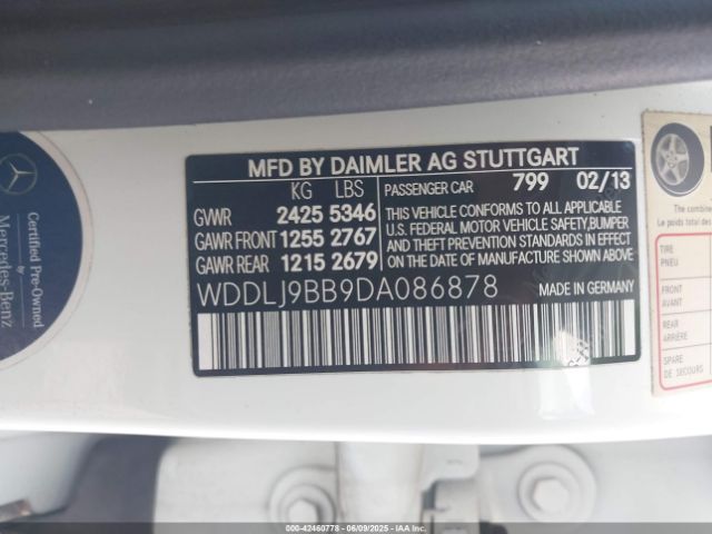 2013 MERCEDES-BENZ CLS 550 WDDLJ9BB9DA086878 Photo 8