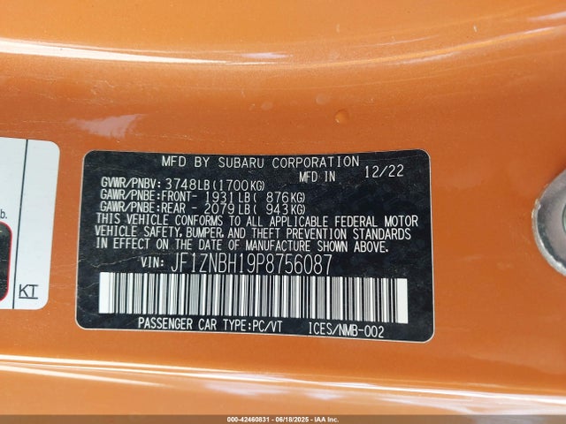 JF1ZNBH19P8756087 Toyota na