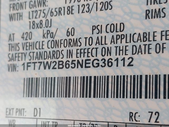 1FT7W2B65NEG36112 Ford F-250 Xlt
