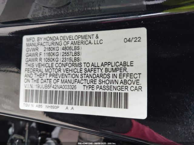 2022 ACURA TLX 19UUB5F42NA003326 Photo 8