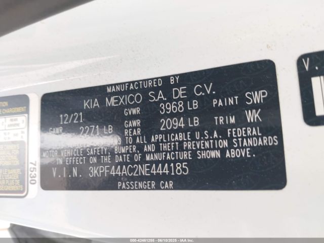 2022 KIA FORTE 3KPF44AC2NE444185 Photo 8