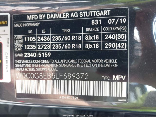 2020 MERCEDES-BENZ GLC 300 WDC0G8EB5LF689372 Photo 8