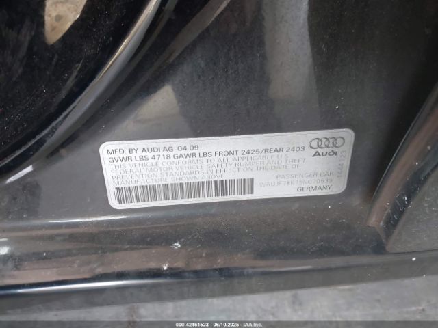 2009 AUDI A4 WAUJF78K19N070539 Photo 8