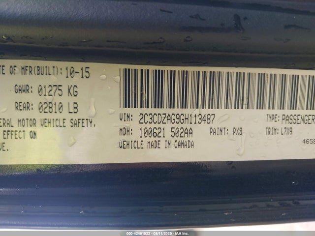 2C3CDZAG9GH113487 Dodge Challenger