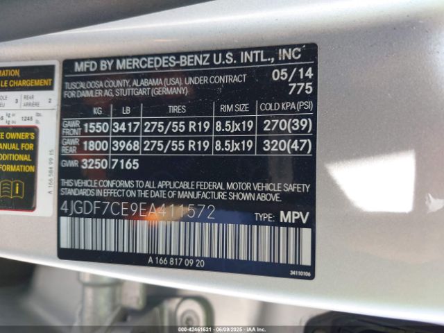 2014 MERCEDES-BENZ GL 450 4JGDF7CE9EA411572 Photo 8