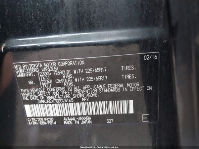 2016 TOYOTA RAV4 HYBRID JTMRJREV7GD024165 Photo 8
