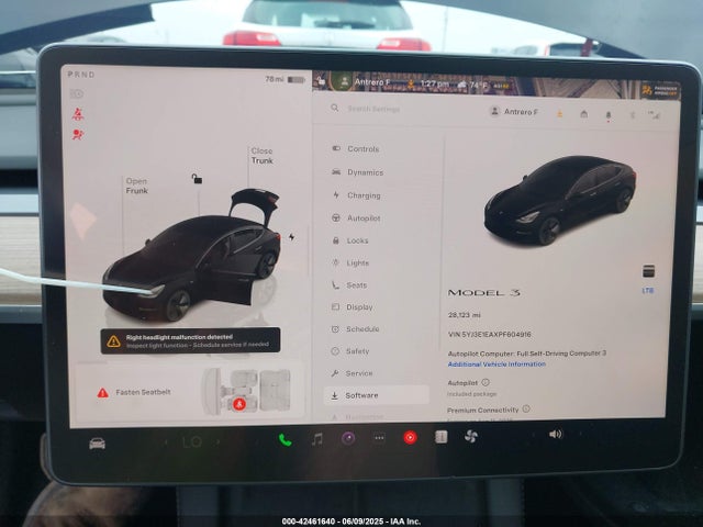 2023 TESLA MODEL 3 5YJ3E1EAXPF604916 Photo 6