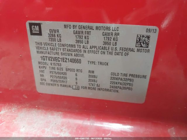 2014 GMC SIERRA 1500 1GTV2VEC1EZ140660 Photo 8