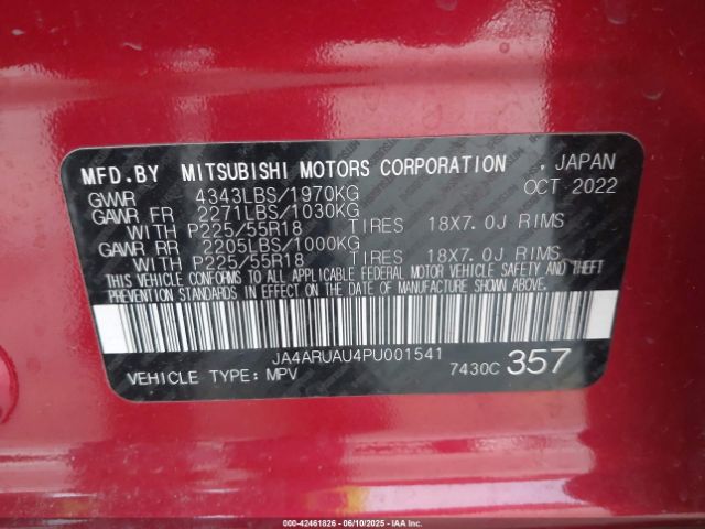 2023 MITSUBISHI OUTLANDER SPORT JA4ARUAU4PU001541 Photo 8