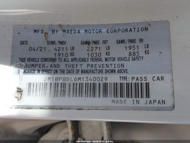 2021 MAZDA MAZDA3 JM1BPBDL6M1340029 Photo 8