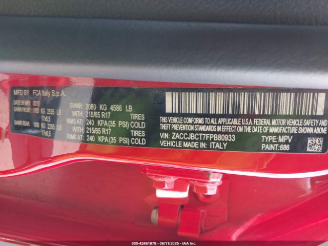 2015 JEEP RENEGADE ZACCJBCT7FPB80933 Photo 8