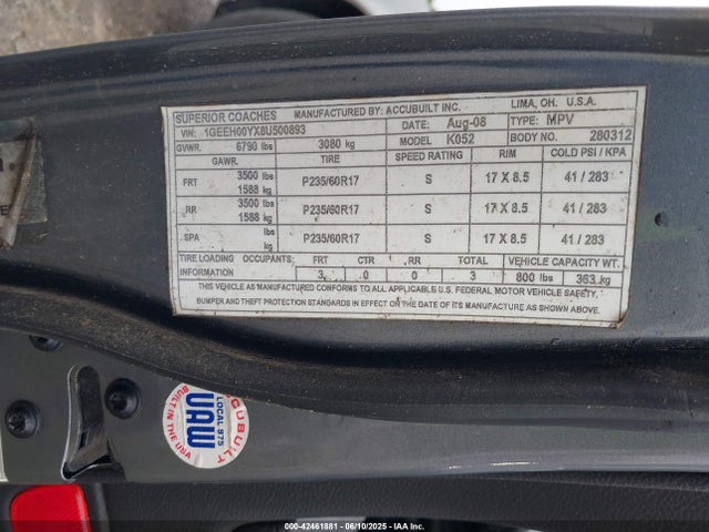 2008 CADILLAC DTS 1GEEH00YX8U500893 Photo 8