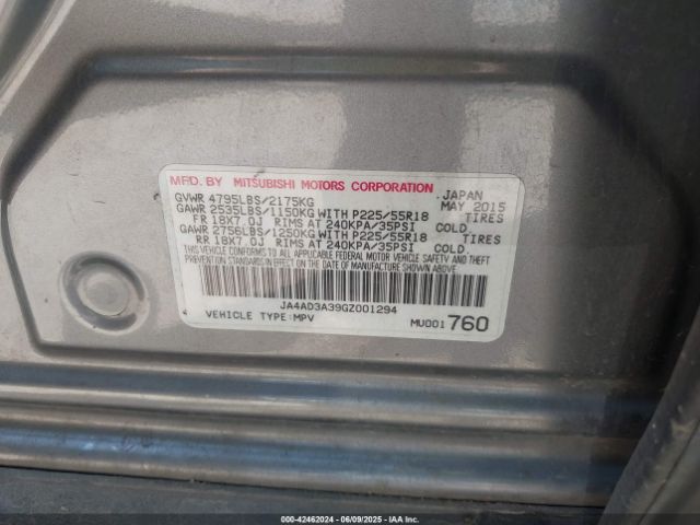 2016 MITSUBISHI OUTLANDER JA4AD3A39GZ001294 Photo 8