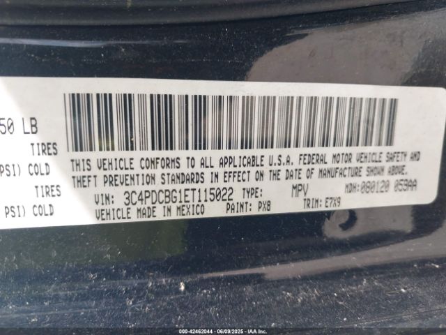 3C4PDCBG1ET115022 Dodge Journey Sxt