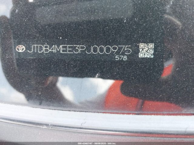 JTDB4MEE3PJ000975 Toyota COROLLA LE