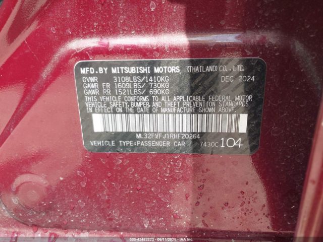2024 MITSUBISHI MIRAGE G4 ML32FVFJ1RHF20264 Photo 8