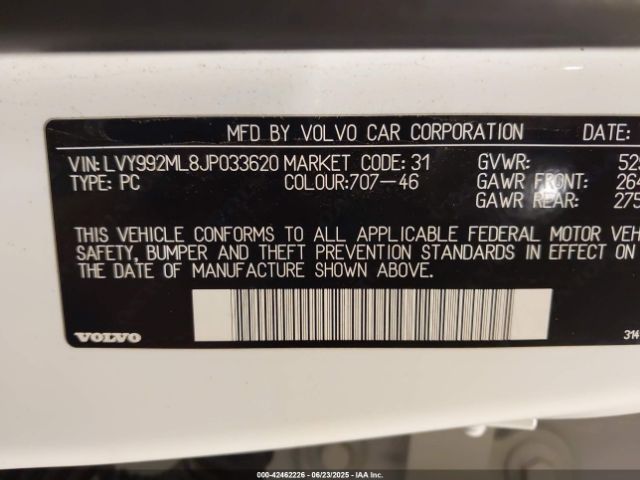 2018 VOLVO S90 LVY992ML8JP033620 Photo 8