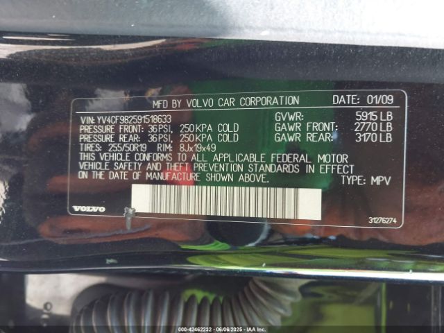 2009 VOLVO XC90 YV4CF982591518633 Photo 8