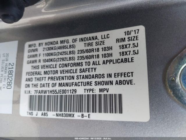 7FARW1H55JE001129 Honda CR-V EX