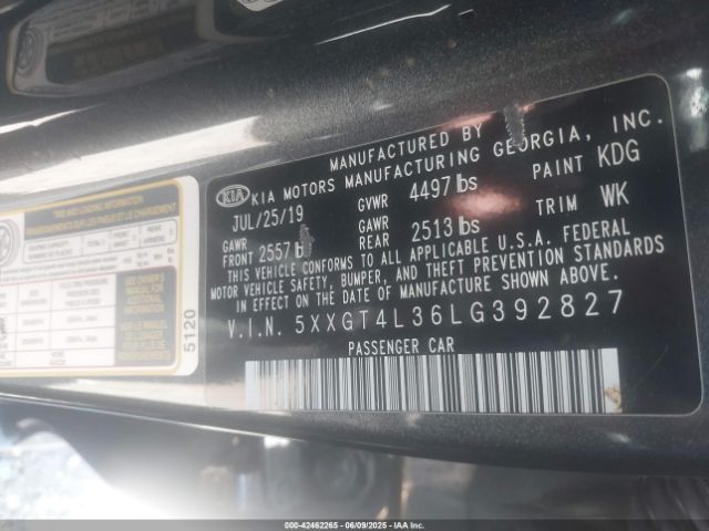 5XXGT4L36LG392827 KIA gdi