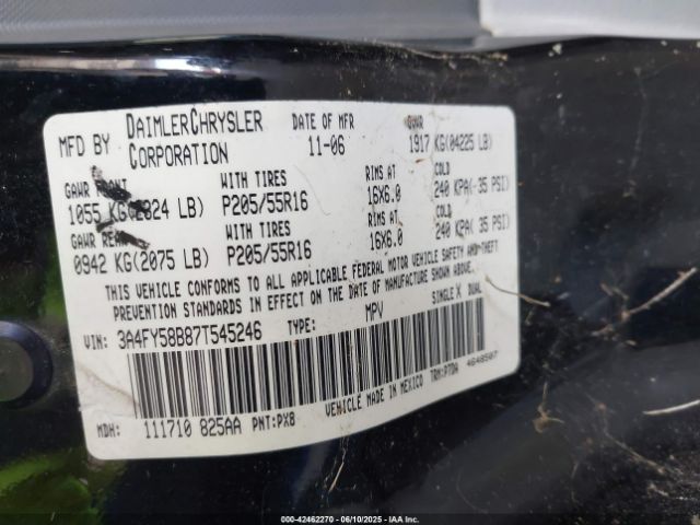 2007 CHRYSLER PT CRUISER 3A4FY58B87T545246 Photo 8