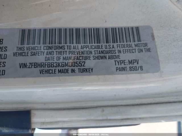 ZFBHRFBB3K6M00552 RAM 2019