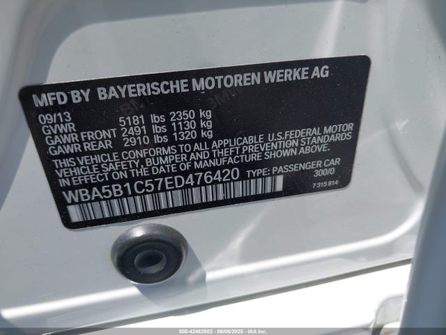 WBA5B1C57ED476420 BMW 535i