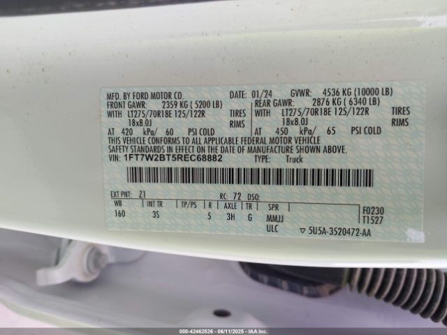 1FT7W2BT5REC68882 Ford F-250 Xlt