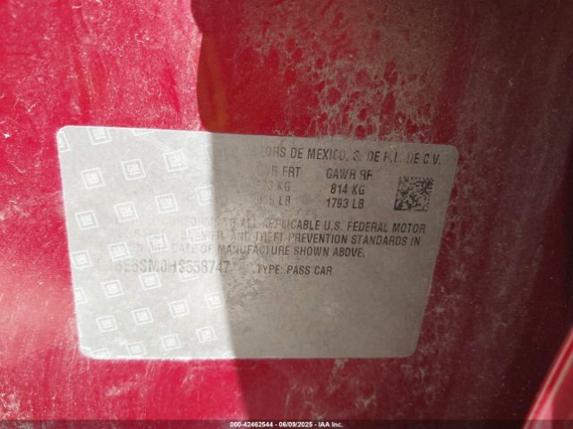3G1BE6SM0HS558747 Chevrolet le2 -di: direct injection, vvt: variable valve timing, gen, alum
