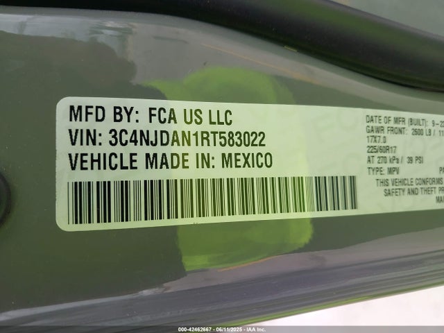 Jeep Compass 2024 3C4NJDAN1RT583022 Image 9