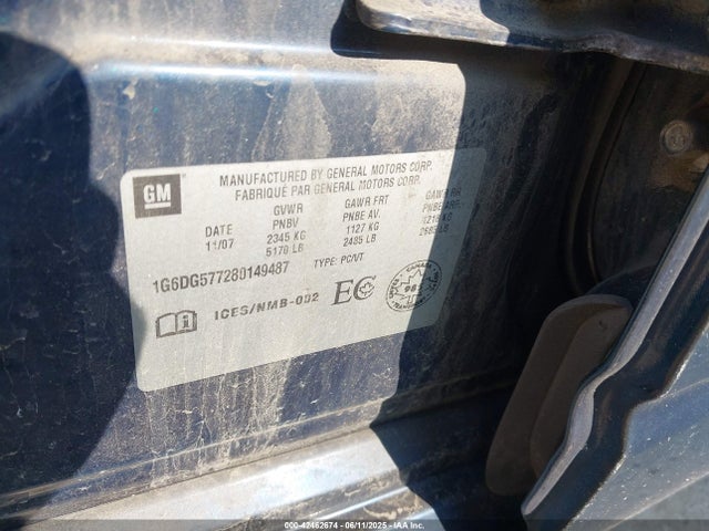 2008 CADILLAC CTS 1G6DG577280149487 Photo 8