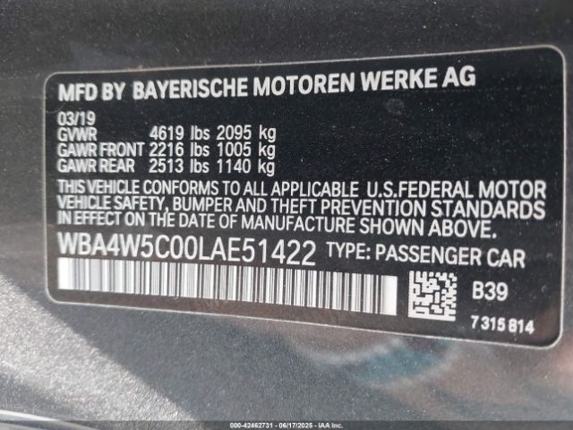 2020 BMW 430I WBA4W5C00LAE51422 Photo 8