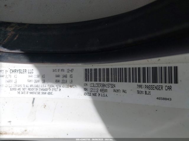 2008 CHRYSLER SEBRING 1C3LC55R38N157324 Photo 8