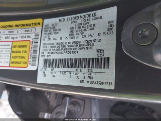 2023 FORD BRONCO SPORT 3FMCR9B63PRD21531 Photo 8