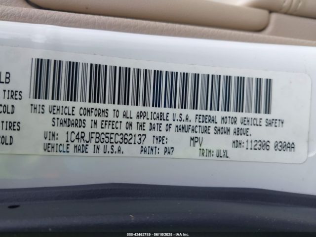 2014 JEEP GRAND CHEROKEE 1C4RJFBG5EC362137 Photo 8