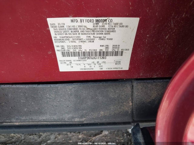1FAHP2KT6JG115203 Ford 3.5l gtdi