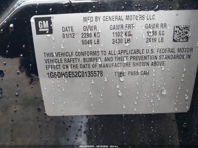 2012 CADILLAC CTS 1G6DH5E52C0135578 Photo 8