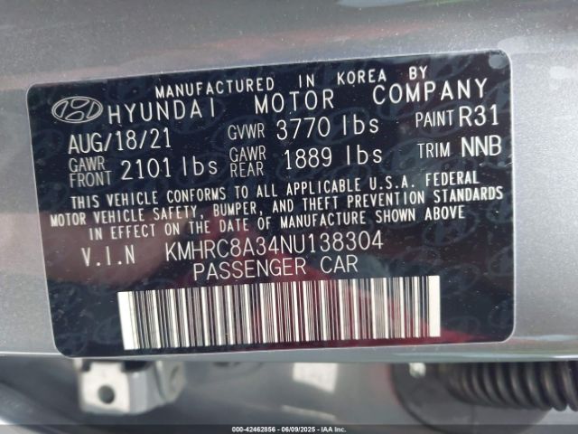 2022 HYUNDAI VENUE KMHRC8A34NU138304 Photo 8
