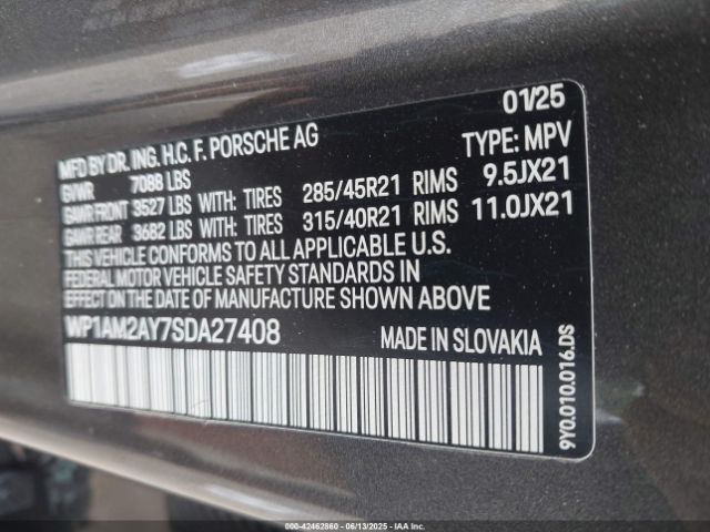 2025 PORSCHE CAYENNE WP1AM2AY7SDA27408 Photo 8