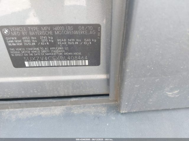 2011 BMW X5 5UXZV4C5XBL408464 Photo 8