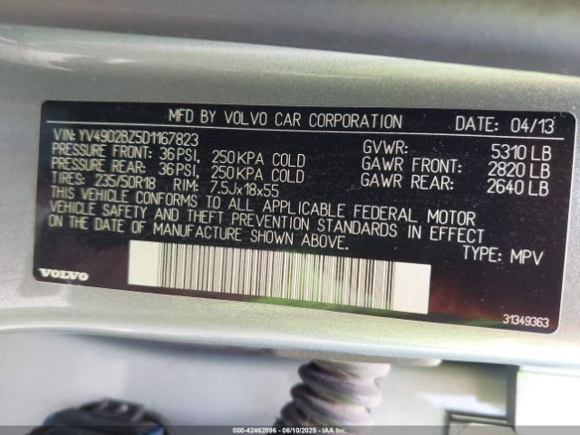 2013 VOLVO XC70 YV4902BZ5D1167823 Photo 8