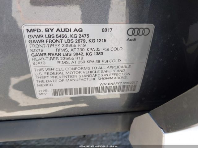 WA1BNAFY7J2042212 Audi Q5