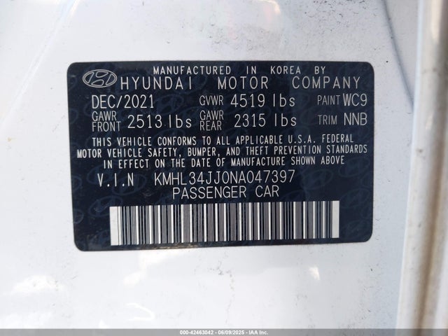 KMHL34JJ0NA047397 Hyundai gdi nu pe