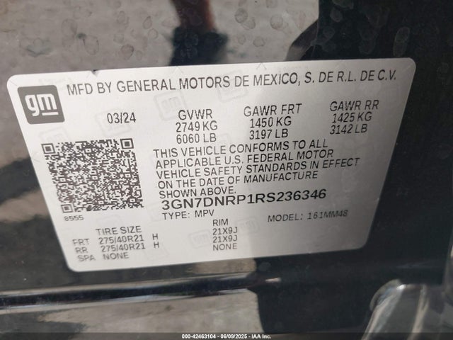 3GN7DNRP1RS236346 Chevrolet x0b+ec3