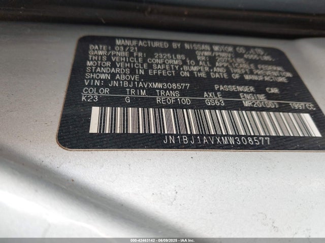 JN1BJ1AVXMW308577 Nissan ROGUE SPORT
