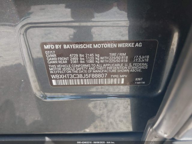 2018 BMW X1 WBXHT3C38J5F88807 Photo 8