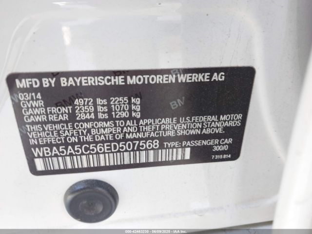 2014 BMW 528I WBA5A5C56ED507568 Photo 8