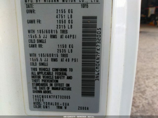 3N6CM0KN7FK732005 Nissan Nv200 S